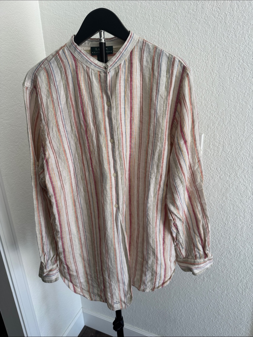 Lauren by Ralph Lauren Linen Long Sleeve Large